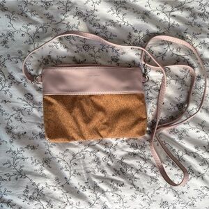 Pixie Mood Pink and Cork Crossbody Bag